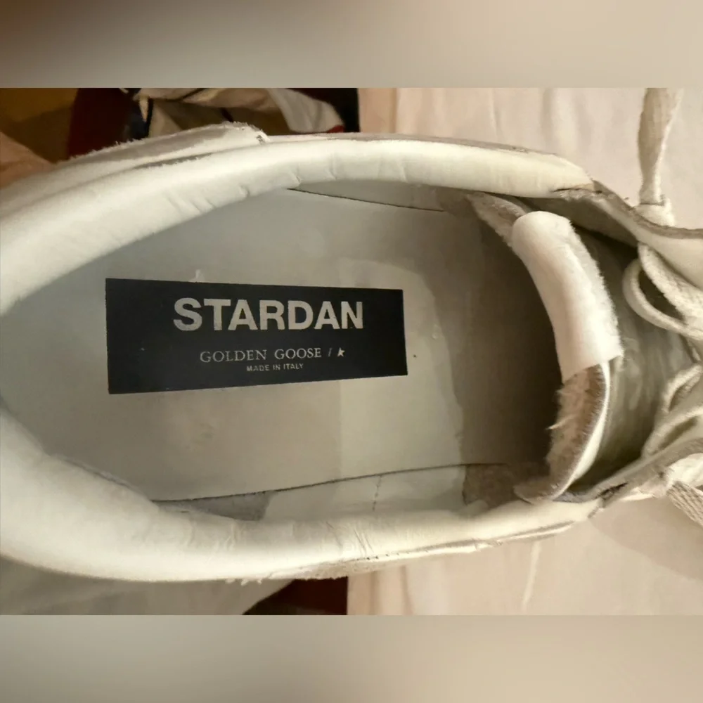 Golden Goose Men’s Stardan Low-Top Sneakers (White on White) - Men’s 13US/46EU - Picture 8 of 16